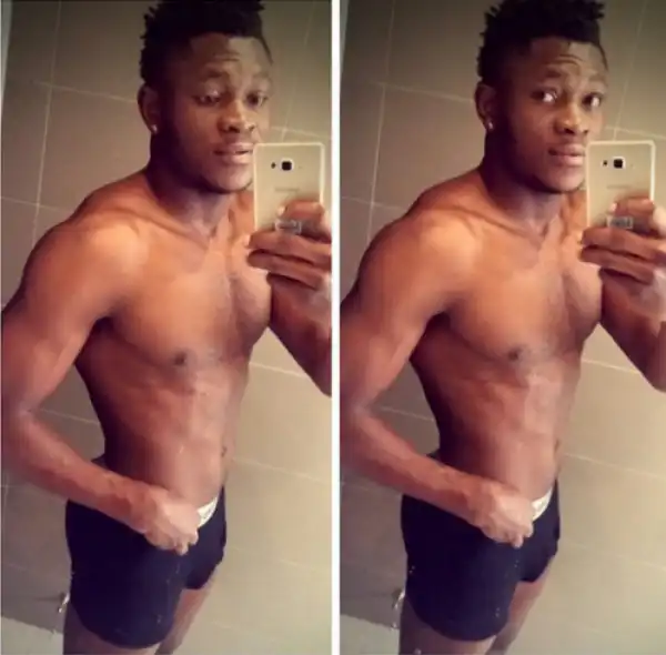 Footballer Aaron Samuel Captures Self In Boxers [See Photos]